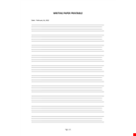 Writing Paper Template example document template