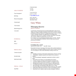 Managing Director example document template
