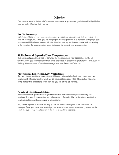 Executive Resume Word Format