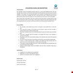 Utilization Review Nurse Job Description example document template