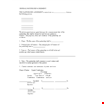 Business Partnership Agreement Template - Ensure a Strong Partnership example document template