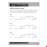 Effective Smart Goals Template for Scoring Higher Percentage | Company Name example document template