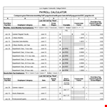 Payroll Calculator example document template