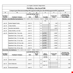 Payroll Calculator example document template 