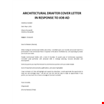 Architectural Drafter cover letter example document template