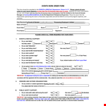 Events Work Order example document template