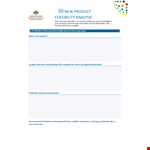 Product Feasibility Analysis Template example document template