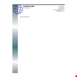 Professional Letterhead Template - Customize and Download example document template