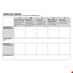 Smart Goals Template Sample example document template