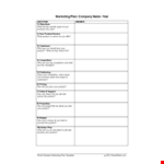 Create a Winning Marketing Strategy with Our Marketing Plan Template example document template