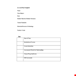 Effective Lesson Plan Template for Class example document template