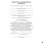 Protect Your Interests with Our Hold Harmless Agreement Template - Barnegat Township Chamber example document template 