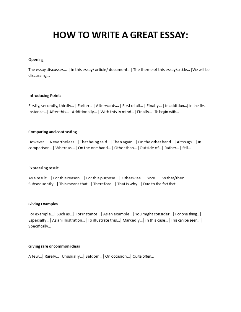 Essay Format