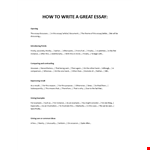 Essay Format example document template 