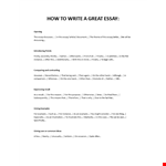 Essay Format example document template