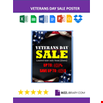 Veterans Day sale Poster example document template 