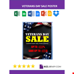 Veterans Day sale Poster example document template