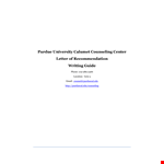 Writing a Recommendation Letter for Graduate School: A Guide for Colleagues example document template