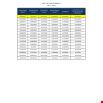 Lettingschedule example document template