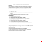College Graduate Resume example document template