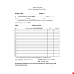 Medical Receipt Template for Doctors | Supplies, Equipment & Incident example document template