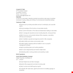 Real Estate Marketing Assistant Resume example document template