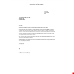 Contractor Resignation Letter Template example document template