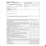 Project Environmental Evaluation Checklist: Assessing Proposed Environmental Impacts example document template