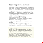 Salary Negotiation Letter: Effective Strategies for Business Meeting and Salary Negotiation example document template