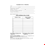 Community Service Letter Template | Number of Hours, Beneficiary Membership example document template