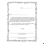 Thank You Letter from a Teacher: Expressing Gratitude and Appreciation example document template 