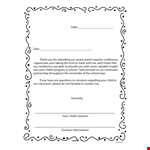 Thank You Letter from a Teacher: Expressing Gratitude and Appreciation example document template