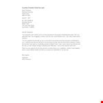 Thank You Letter for Executive Promotion at Nestle | Marketing and Promotion example document template