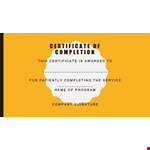 Custom Certificate of Completion Template - Celebrate Your Completion example document template