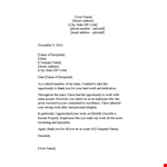 Recognition Letter - Write a Heartfelt Appreciation example document template