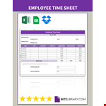 Time Card Template example document template