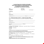 Authorize Release of Medical Information - HIPAA Compliant example document template 