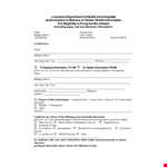 Authorize Release of Medical Information - HIPAA Compliant example document template