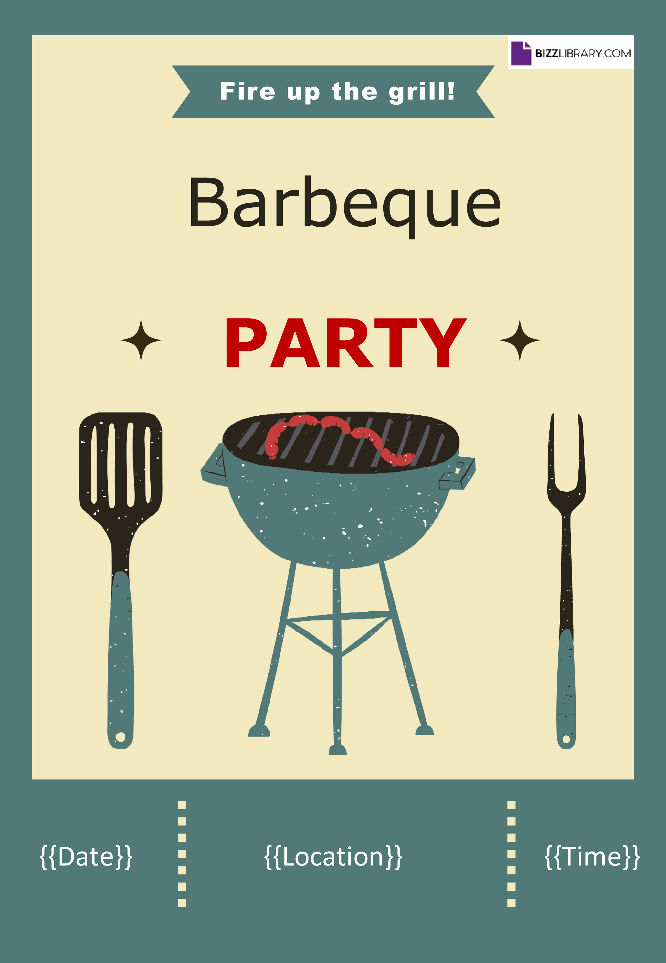 bbq party invitation template template
