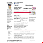 Extended Child Care Family Newsletter example document template
