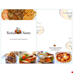 Menu Templates - Customize and Print Professional Menus example document template