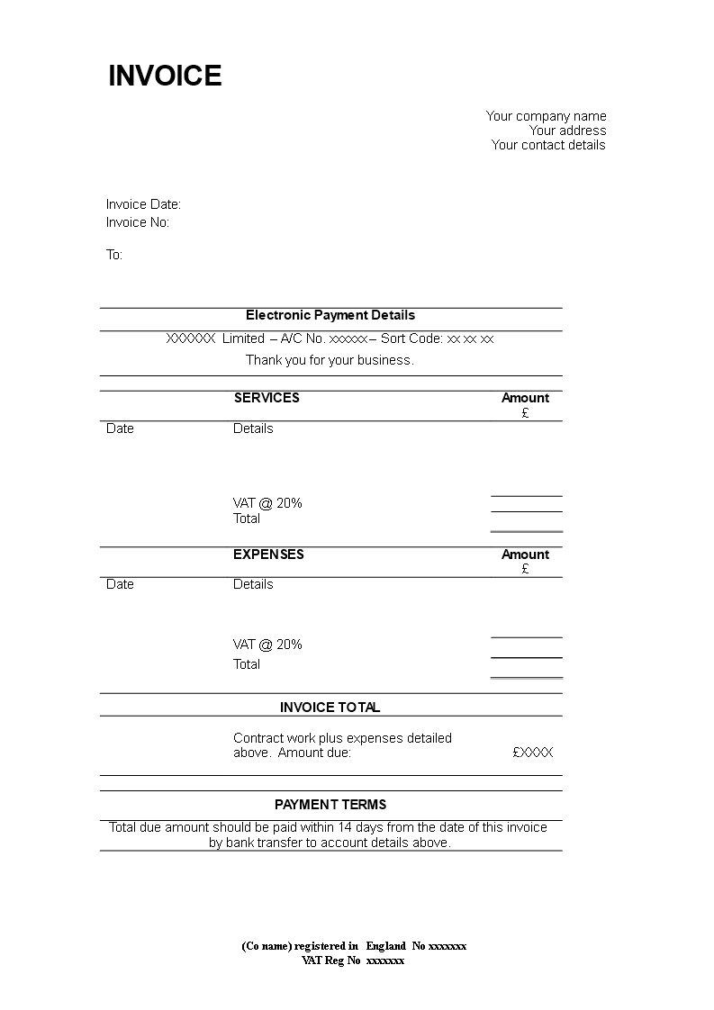 free-printable-contractor-invoice-template