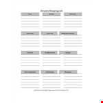 Efficient Grocery List Template for Organizing example document template