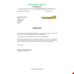 Get a Well-Deserved Promotion with Our Professional Letter Templates example document template