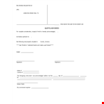 Quit Claim Deed Template - Sign, County | Hereby Acknowledged example document template