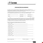 IOU Template - Simplified Explanation for Inquiring Creditor example document template