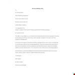 Formal Business Meeting: Marketing & Department Campaign example document template