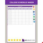 College Schedule Maker example document template