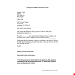 Get Your Income Verified with our Letter and Affidavit for Applicants example document template