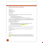 Sales Letter Template example document template